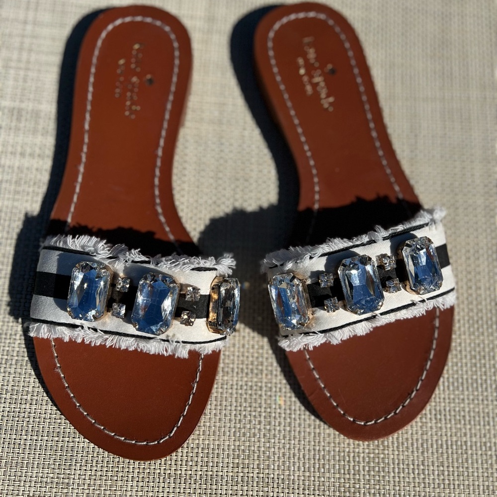 Kate Spade Jeweled Slides Size 7- Never Worn